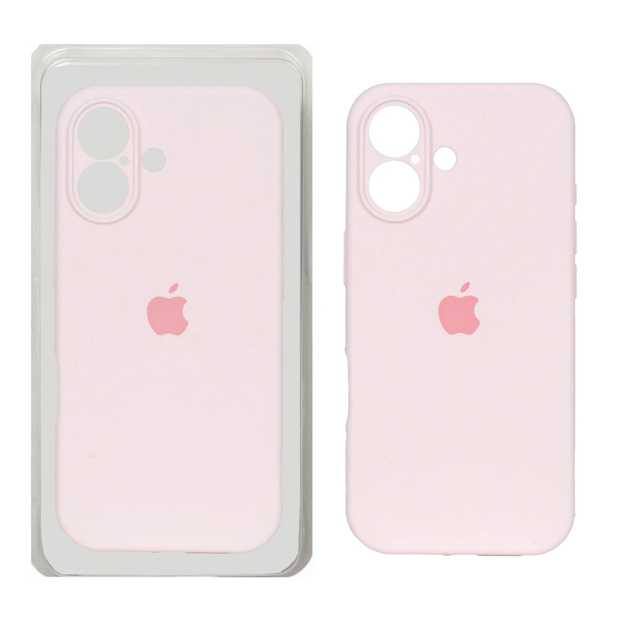 قاب سیلیکونی پاک کنی محافظ لنزدار اورجینال Apple iPhone 17 - صورتی روشن (پک دار) - NTC